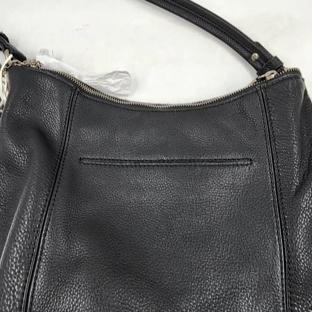 The Sak Sequoia Cow Hide Leather Hobo Bag Women's OS Black Detachable Keychain - Picture 5 of 15